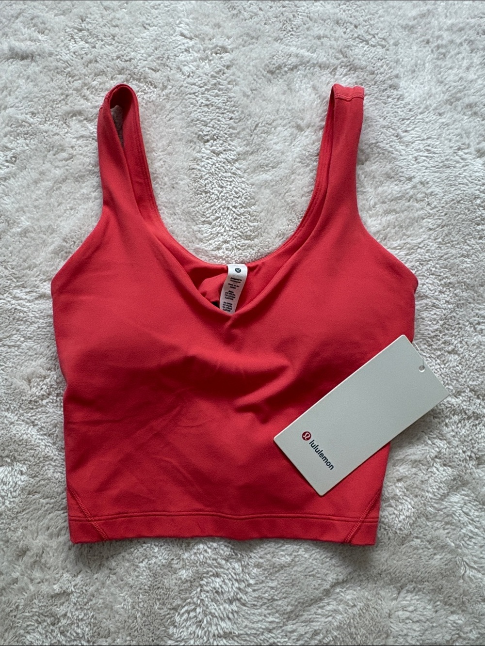 lululemon athletica Red Scoop Crop Sports Bra